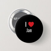 Ik hou van Jan Ronde Button 5,7 Cm (Voorkant /achterkant)