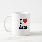 Ik hou van Jana hart T-Shirt Koffiemok (Links)