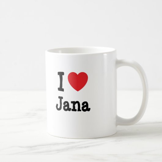 Ik hou van Jana hart T-Shirt Koffiemok (Rechts)