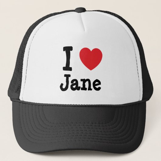 Ik hou van Jane hart T-Shirt Trucker Pet (Voorkant)