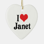 Ik hou van Janet Keramisch Ornament (Rechts)