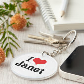 Ik hou van Janet Sleutelhanger (Voorkant Rechts)