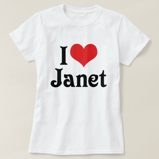 Ik hou van Janet T-shirt (Design voorkant)