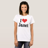 Ik hou van Janet T-shirt (Voorkant volledig)