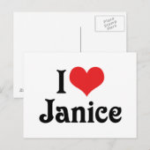 Ik hou van Janice Briefkaart (Voorkant / Achterkant)