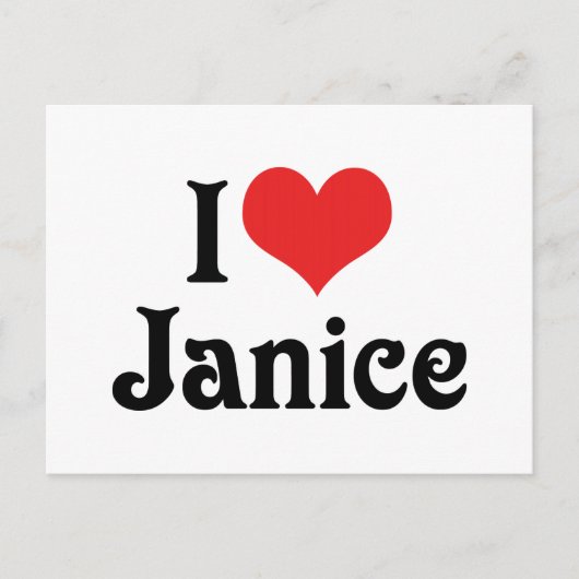 Ik hou van Janice Briefkaart (Voorkant)