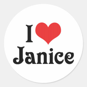 Ik hou van Janice Ronde Sticker