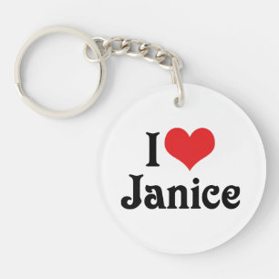 Ik hou van Janice Sleutelhanger