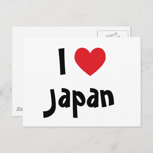 Ik hou van Japan Briefkaart (Voorkant / Achterkant)