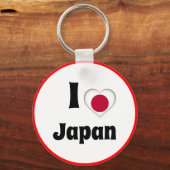 Ik hou van Japan en het hart - land, reis/sport 日 Sleutelhanger (Voorkant)