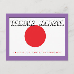 Ik hou van Japan Hakuna Matata land van de stijgen Briefkaart