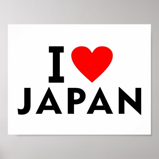 Ik hou van Japan land als een systeem voor harttoe Poster (Voorkant)