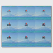 "Ik hou van Japan," Mt. Fuji Cadeaupapier (Vlak)