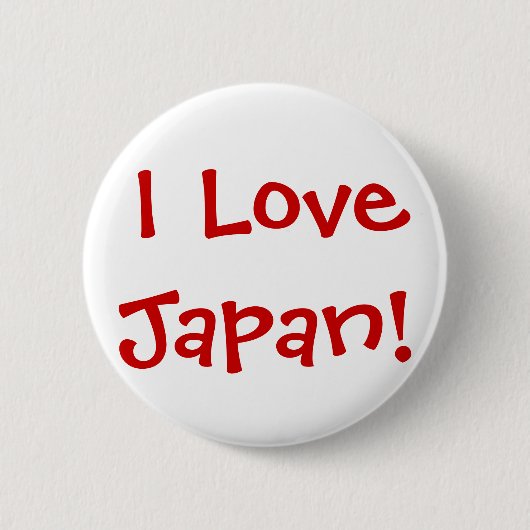 Ik hou van Japan! Ronde Button 5,7 Cm (Voorkant)