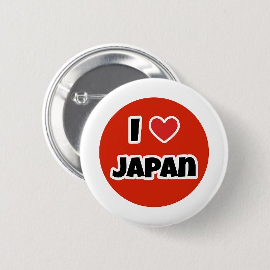 Ik hou van Japan Ronde Button 5,7 Cm (Voorkant /achterkant)