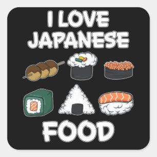 Ik hou van Japans eten Grapny Japan Rice Ramen Gif Vierkante Sticker