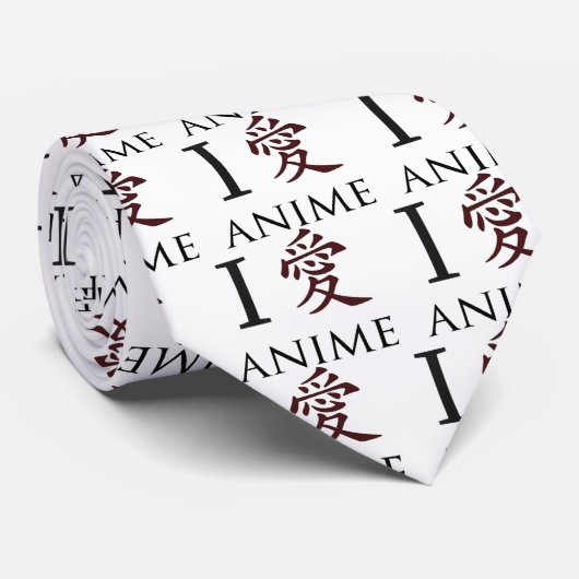 Ik hou van Japanse animme Stropdas (Opgerold)
