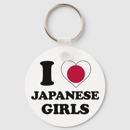 Ik hou van Japanse meisjes Sleutelhanger (Voorkant)