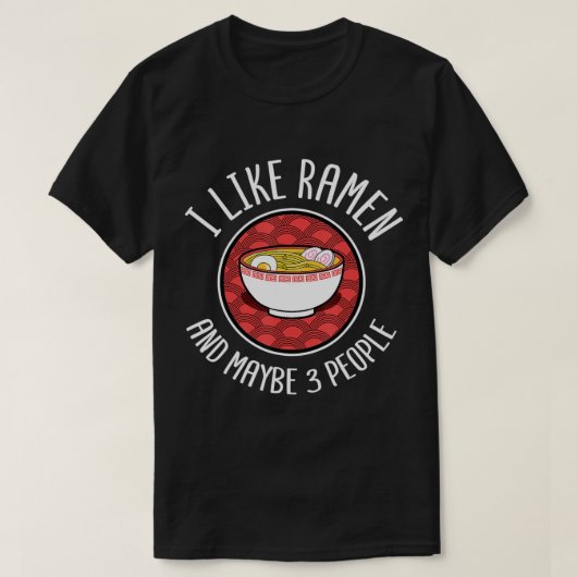 Ik hou van Japanse noedels Anime Lover T-shirt (Design voorkant)