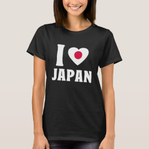 Ik hou van Japanse vlag Japans hart T-shirt