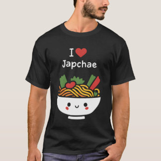 Ik hou van Japchae Koreaans Voedsel Delight cadeau T-shirt