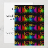 Ik hou van jaren '80 feestuitnodiging kaart (Voorkant / Achterkant)