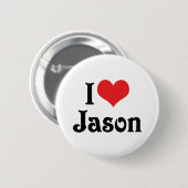Ik hou van Jason Ronde Button 5,7 Cm (Voorkant /achterkant)