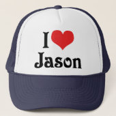 Ik hou van Jason Trucker Pet (Voorkant)