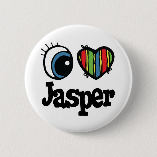 Ik hou van Jasper Ronde Button 5,7 Cm (Voorkant)