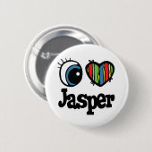 Ik hou van Jasper Ronde Button 5,7 Cm (Voorkant /achterkant)