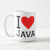 Ik hou van Java Koffiemok (Links)