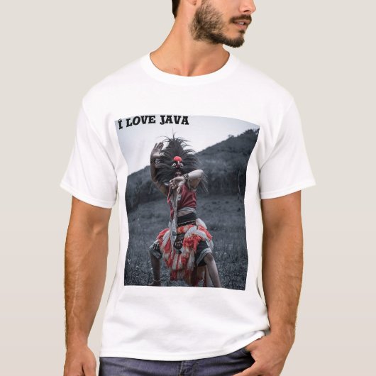 Ik hou van java t-shirt (Voorkant)