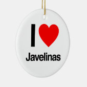 ik hou van javelinas keramisch ornament (Rechts)