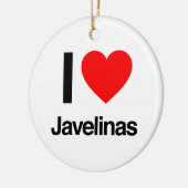ik hou van javelinas keramisch ornament (Links)