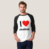 ik hou van javelinas t-shirt (Voorkant volledig)
