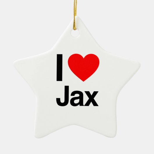 ik hou van jax keramisch ornament (Voorkant)