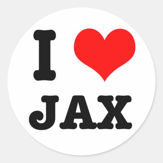 IK HOU VAN JAX RONDE STICKER (Voorkant)