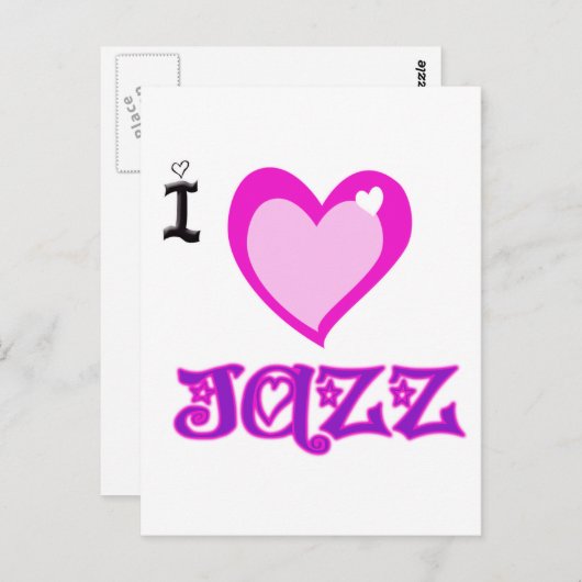 Ik hou van Jazz Briefkaart (Voorkant / Achterkant)