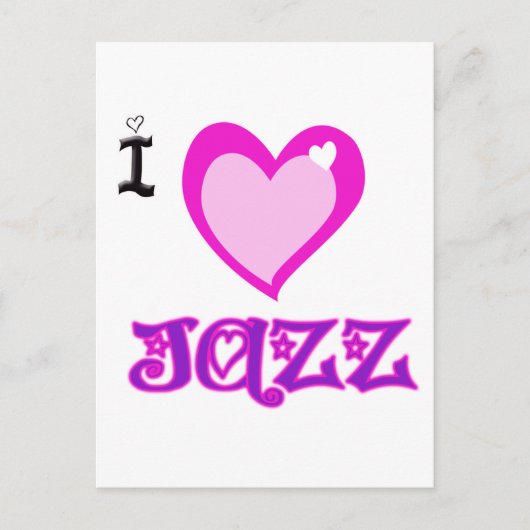 Ik hou van Jazz Briefkaart (Voorkant)