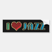Ik hou van jazz-bumpersticker bumpersticker (Voorkant)