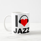 Ik hou van Jazz Grappige Mok (Links)