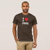 Ik hou van Jazz hart op maat T-shirt (Voorkant volledig)
