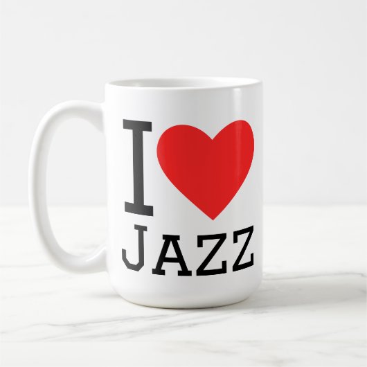 Ik hou van jazz koffiemok (Links)