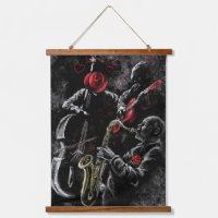 Ik hou van Jazz Music Hanging Tapestry - Kunst sch