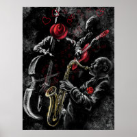 Ik hou van Jazz Music Poster - Kunst schilderen