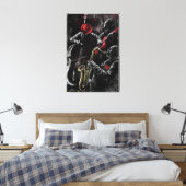 Ik hou van Jazz Muziek Canvas Print - Schilderkuns (Insitu (Slaapkamer))