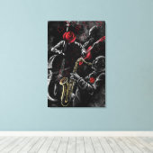 Ik hou van Jazz Muziek Canvas Print - Schilderkuns (Insitu (Houten vloer))