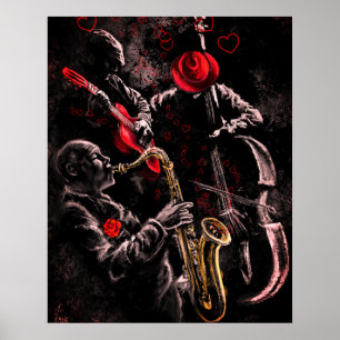 Ik Hou Van Jazz Muziek Poster Kunst