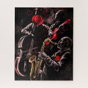 Ik hou van jazz muziek puzzel