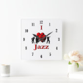 Ik hou van Jazz Muziek Vierkante Klok (Huis)